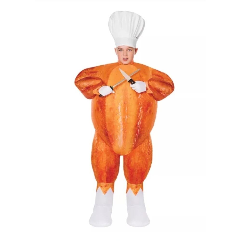 Spirit Halloween Kids Funny Turkey Inflatable Costume One Size 8+ Thanksgiving